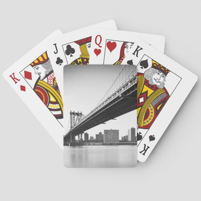 Manhattan Bridge and skyline, New York, USA. Spielkarten (Rückseite)