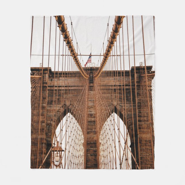 MANHATTAN BRIDGE NEW YORK FLEECEDECKE (Vorderseite)