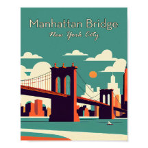 Manhattan Bridge New York Minimalistisch Poster Ar