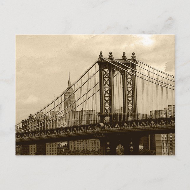 Manhattan Bridge Postkarte (Vorderseite)