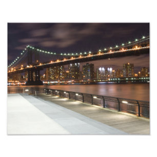 Manhattan Bridge und NYC Skyline Fotodruck