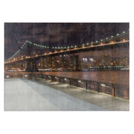 Manhattan Bridge und NYC Skyline Schneidebrett