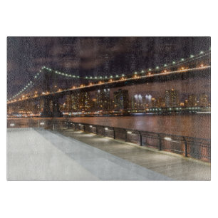 Manhattan Bridge und NYC Skyline Schneidebrett