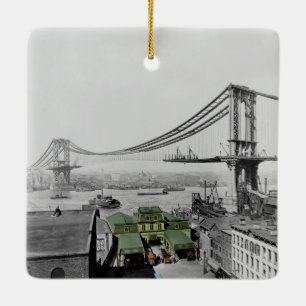 Manhattan-Brücke Catharine Fähre New York Keramikornament