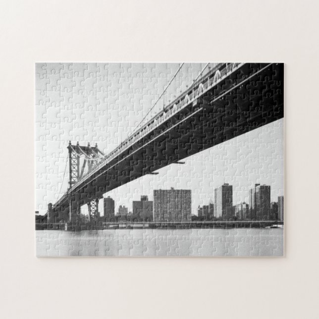 Manhattan-Brücke und Skyline, New York, US (Horizontal)