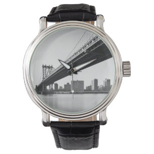 Manhattan-Brücke und Skyline, New York, US Armbanduhr