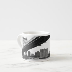 Manhattan-Brücke und Skyline, New York, US Espressotasse