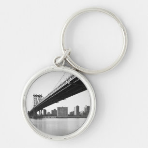 Manhattan-Brücke und Skyline, New York, US Schlüsselanhänger