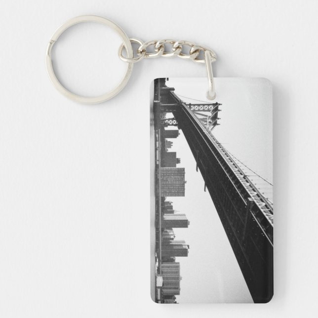 Manhattan-Brücke und Skyline, New York, US Schlüsselanhänger (Vorderseite)