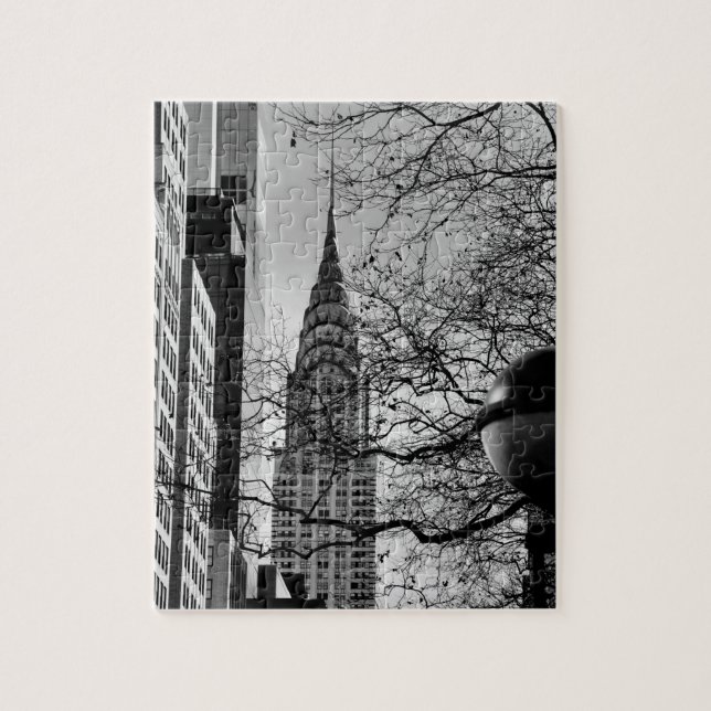 Manhattan Chrysler Building in Winter puzzle (Vertical)