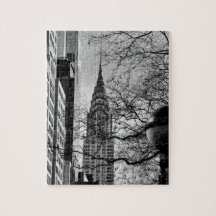 Manhattan Chrysler Gebäude im Winterpuzzle
