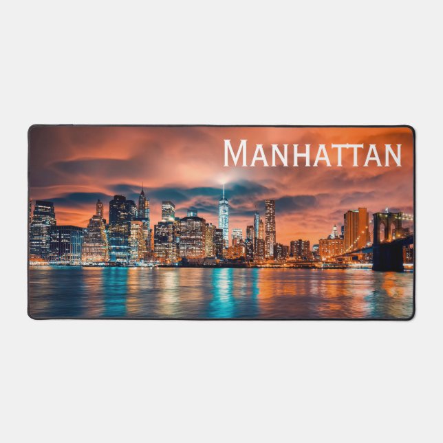 Manhattan Cityscape Schreibtischunterlage (Vorderseite)