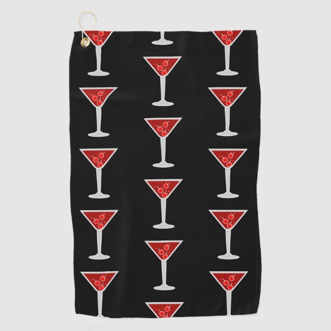 Manhattan Cocktail Barkeeper Alcohol Liquor Golfhandtuch (Vorderseite)