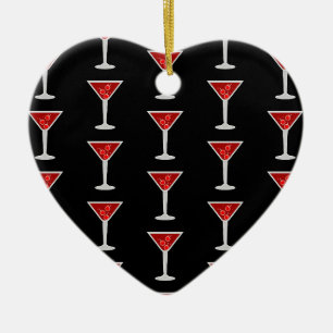 Manhattan Cocktail Barkeeper Alcohol Liquor Keramik Ornament