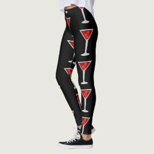 Manhattan Cocktail Barkeeper Alcohol Liquor Leggings