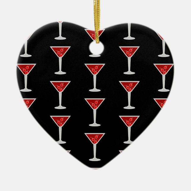 Manhattan Cocktail Barkeeper Alcohol Liquor Liebha Keramik Ornament (Vorne)