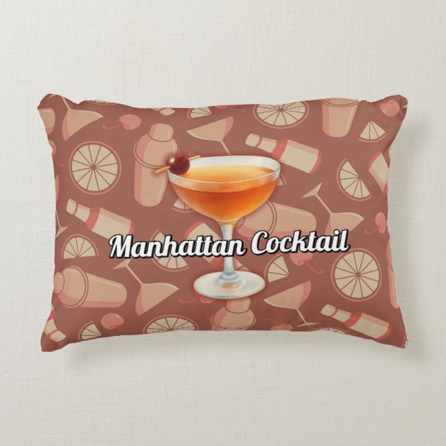 Manhattan Cocktail Dekokissen (Vorderseite)