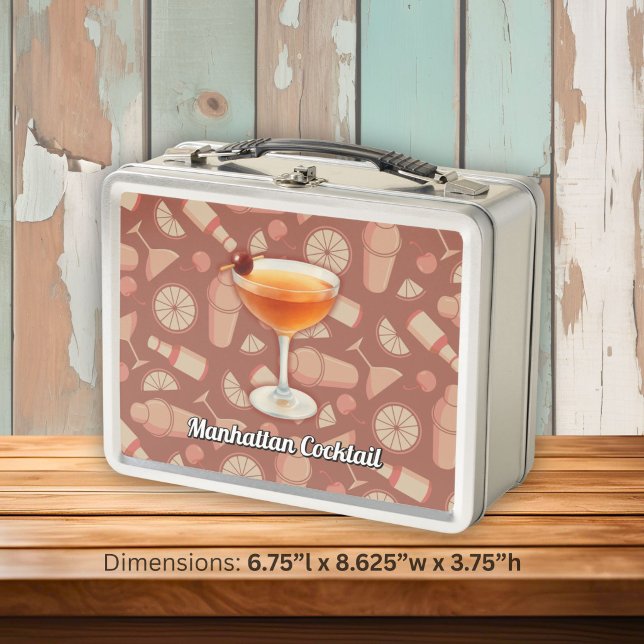 Manhattan Cocktail Metall Brotdose (Von Creator hochgeladen)