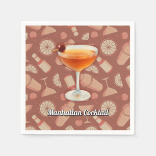Manhattan Cocktail Serviette