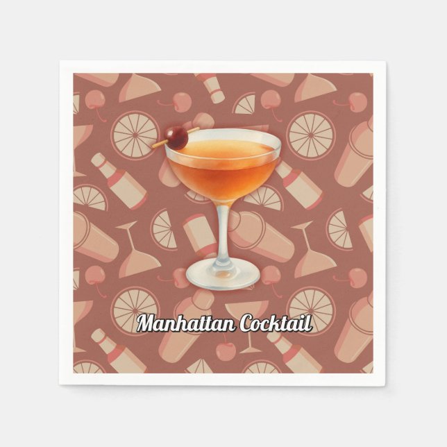 Manhattan Cocktail Serviette (Vorderseite)