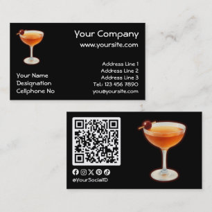 Manhattan Cocktail Visitenkarte