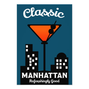 Manhattan Cocktail-Wandkunst Fotodruck