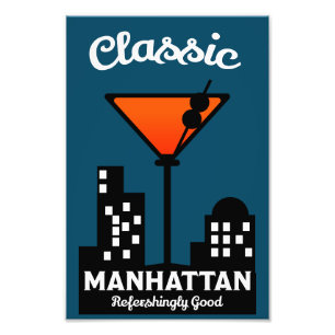 Manhattan Cocktail-Wandkunst Fotodruck