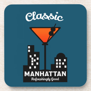 Manhattan Cocktail-Wandkunst Getränkeuntersetzer