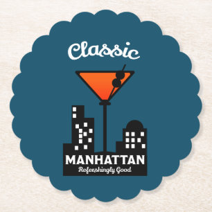 Manhattan Cocktail-Wandkunst Untersetzer