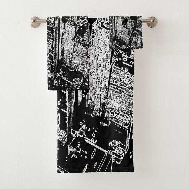 Manhattan entworfen badhandtuch set (Insitu)