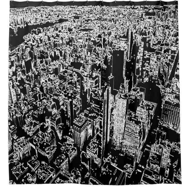 Manhattan entworfen duschvorhang (Vorderseite)