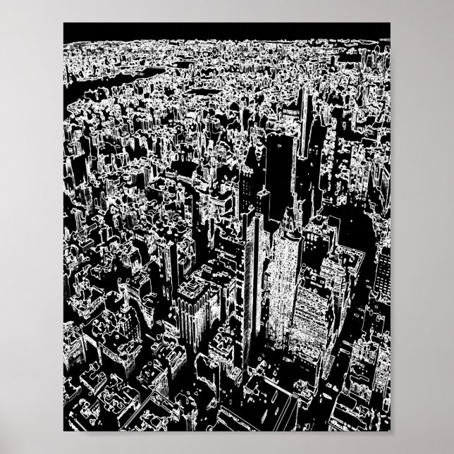 Manhattan entworfen poster (Vorne)