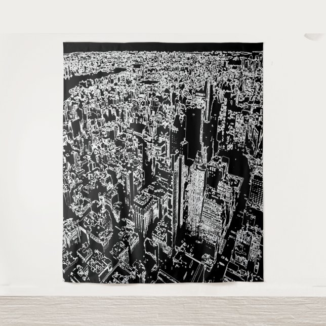 Manhattan entworfen wandteppich (Vorderseite)