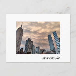 Manhattan Himmel Postkarte
