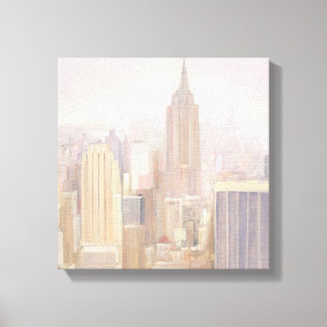 Manhattan im Mist | New York City Leinwanddruck (Vorderseite)