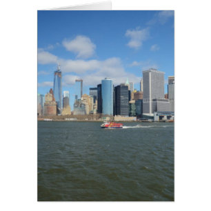 Manhattan in der Ferne.