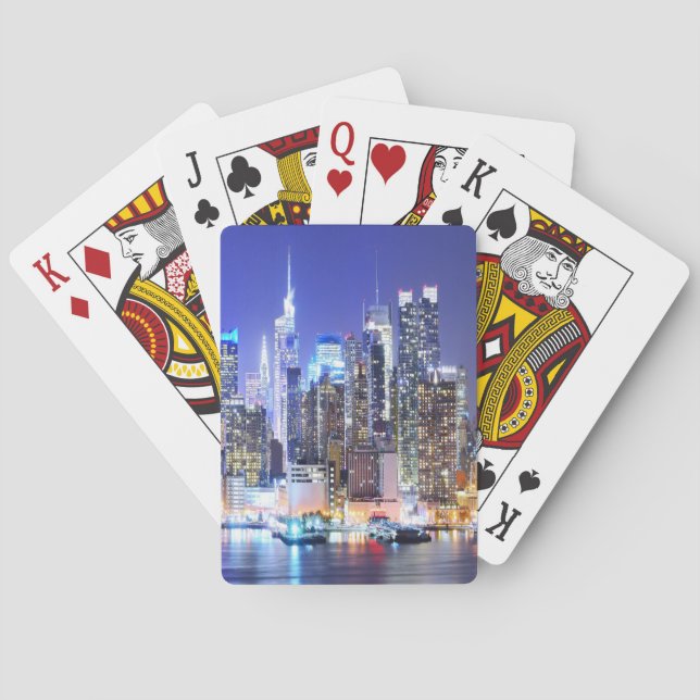 Manhattan in der Nacht Spielkarten (Rückseite)
