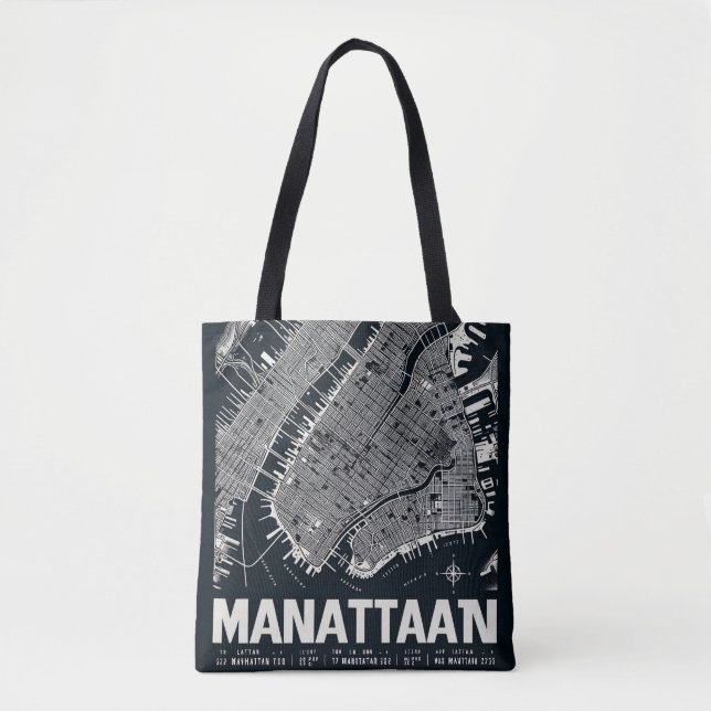 Manhattan Map Illustration Tasche (Vorderseite)