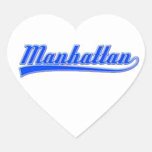Manhattan mit Swash Herz-Aufkleber