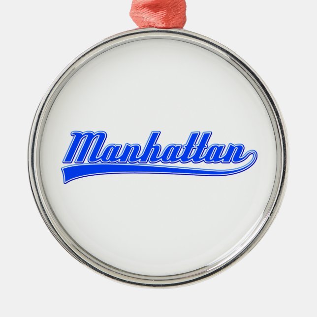 Manhattan mit Swash Ornament Aus Metall (Vorne)