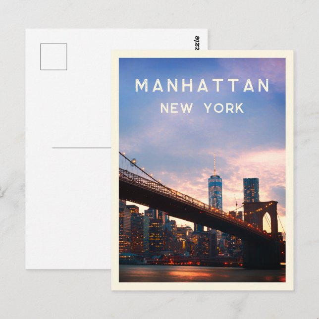 Manhattan - New York City Postkarte (Vorne/Hinten)