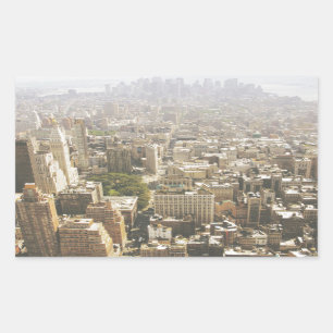 Manhattan New York City Rechteckiger Aufkleber