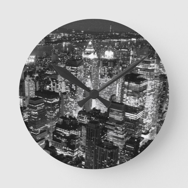 Manhattan New York City Runde Wanduhr (Vorderseite)