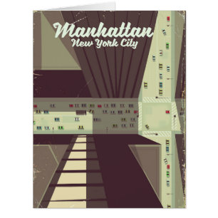 Manhattan New York City Travel Poster.