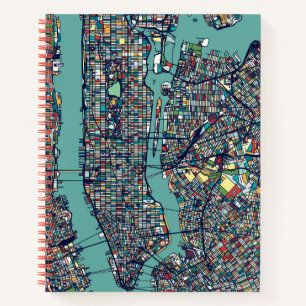 Manhattan New York Map Notizbuch