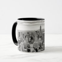 Manhattan, New York (Schwarz-Weiß-Panorama)