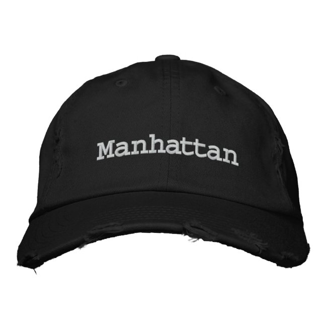 Manhattan, New York, USA Bestickte Kappe (Vorderseite)
