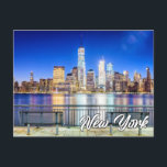 Manhattan, New York, USA Postkarte<br><div class="desc">Diese landschaftliche Postkarte zeigt ein Foto der wunderschönen Stadt Manhattan im Staat von New York. Diese schöne Postkarte wäre ideal für Freunde,  Familie und Kollegen.</div>