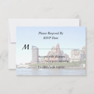 Manhattan NY - Manhattan Skyline an einem klaren T RSVP Karte