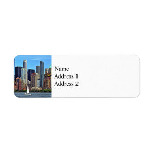 Manhattan NY – Sailboat By Manhattan Skyline